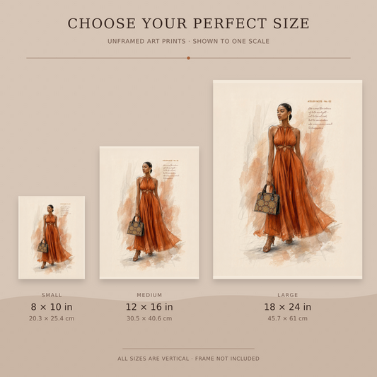 Fashion Illustration Art Print – Late Sunlight Watercolor Wall Art