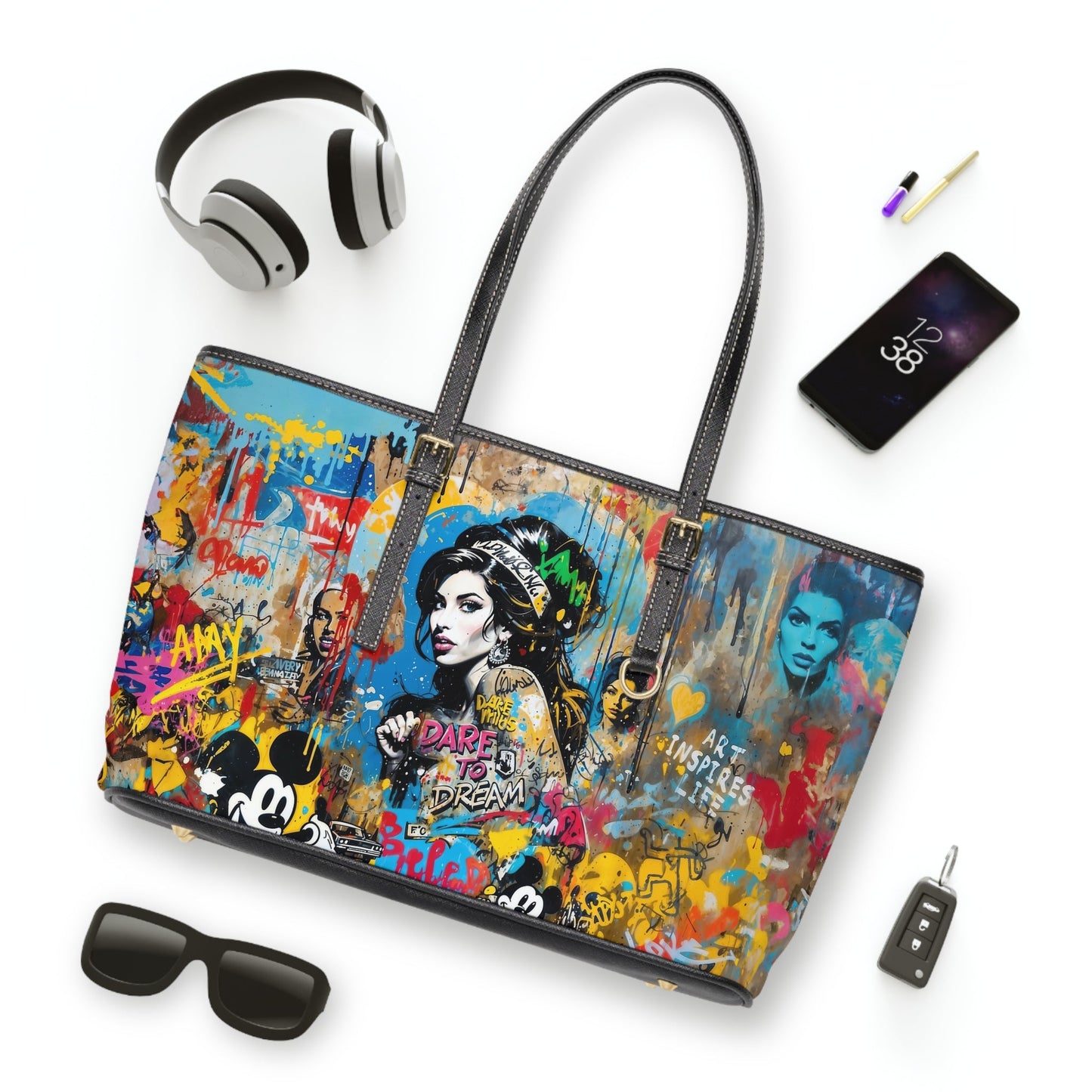 PU Leather Shoulder Bag - Amy Winehouse - LucyKay store