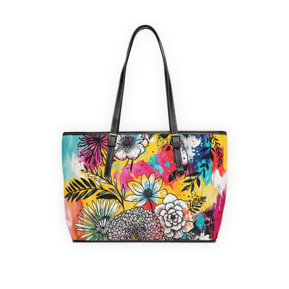 PU Leather Shoulder Bag - Flowers - LucyKay store