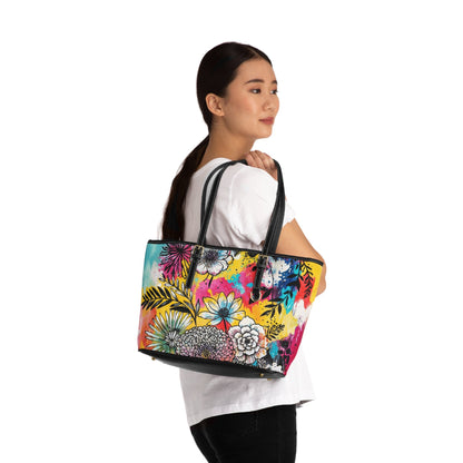 PU Leather Shoulder Bag - Flowers - LucyKay store