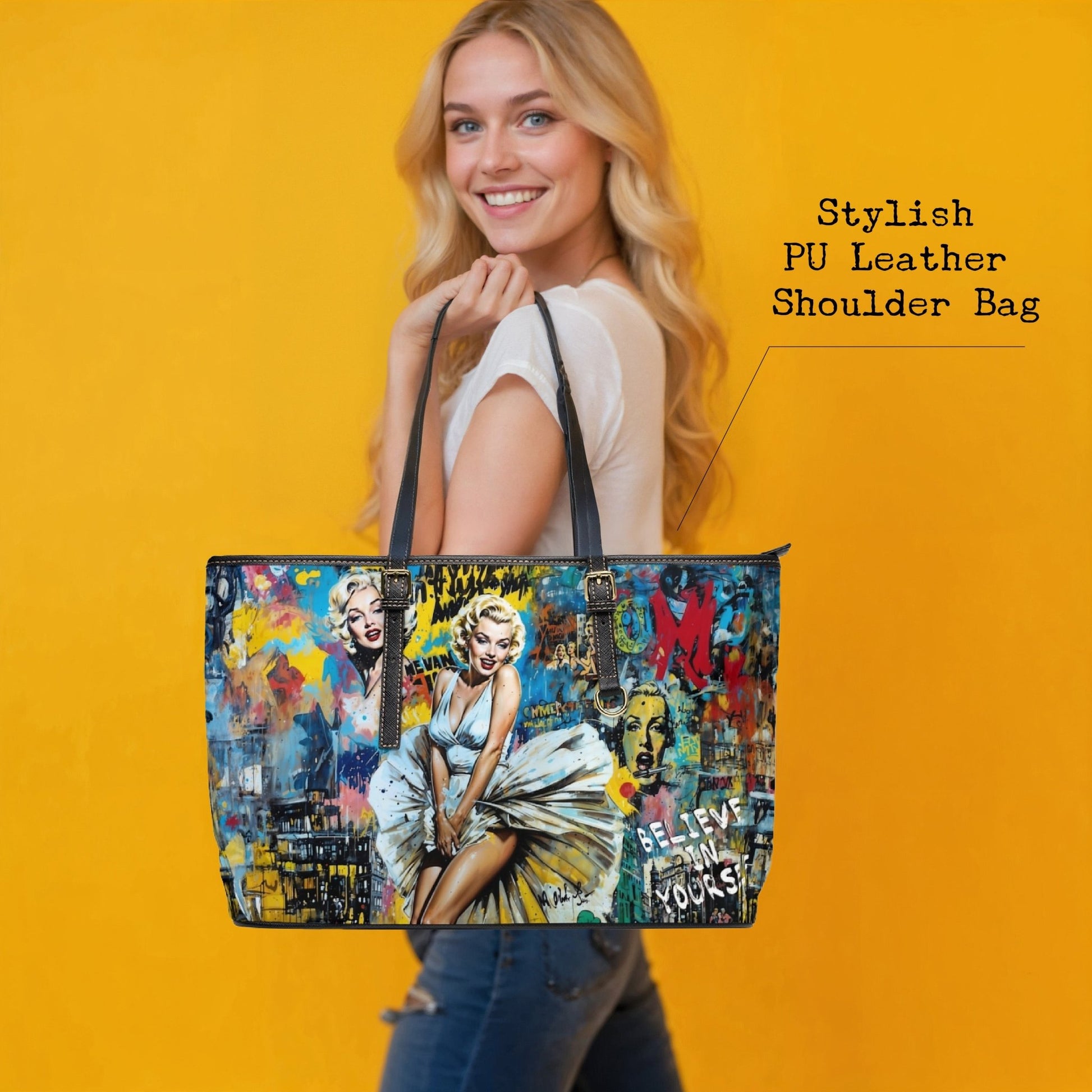 PU Leather Shoulder Bag - Marilyn Monroe - LucyKay store