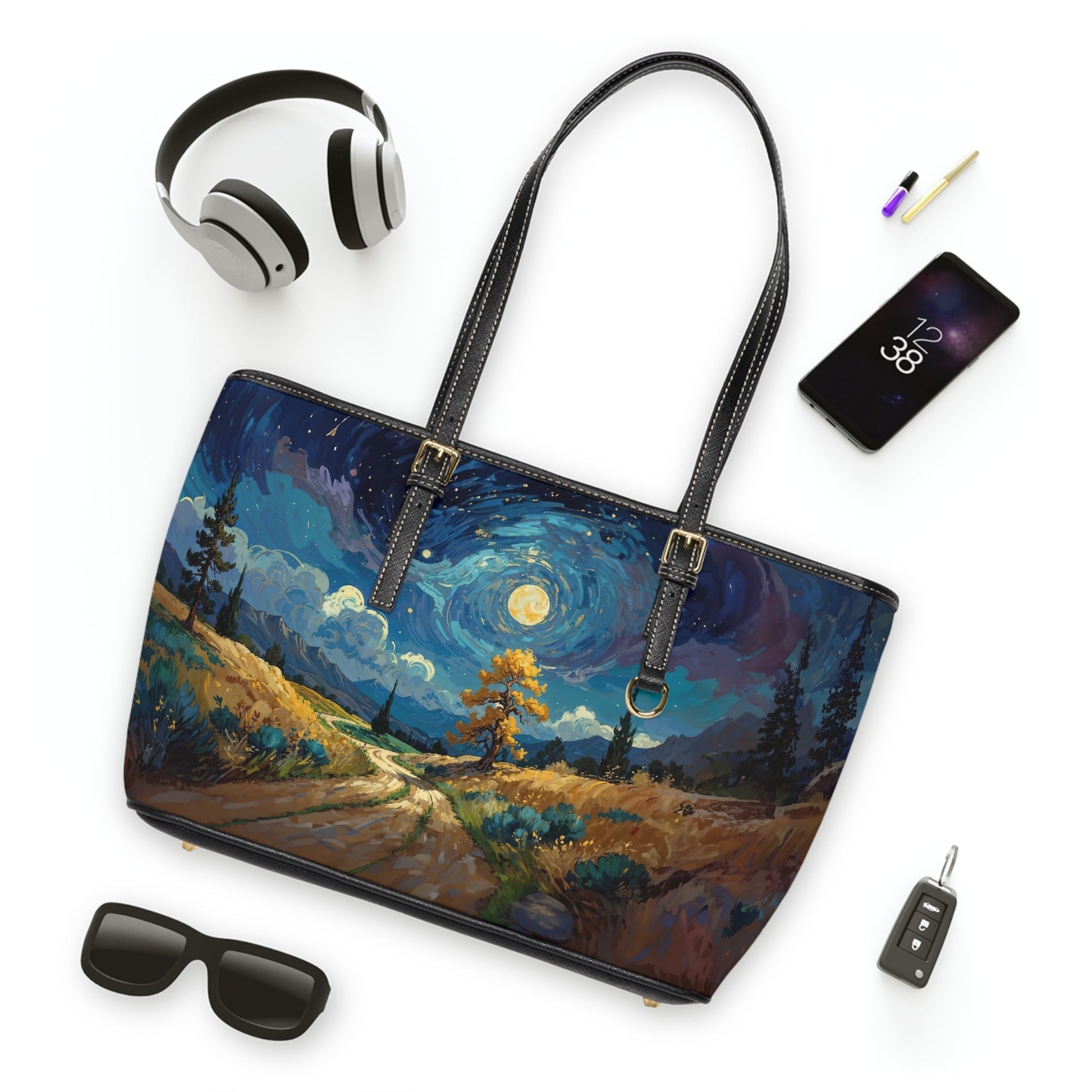 PU Leather Shoulder Bag - Vincent Van Gogh Style - LucyKay store