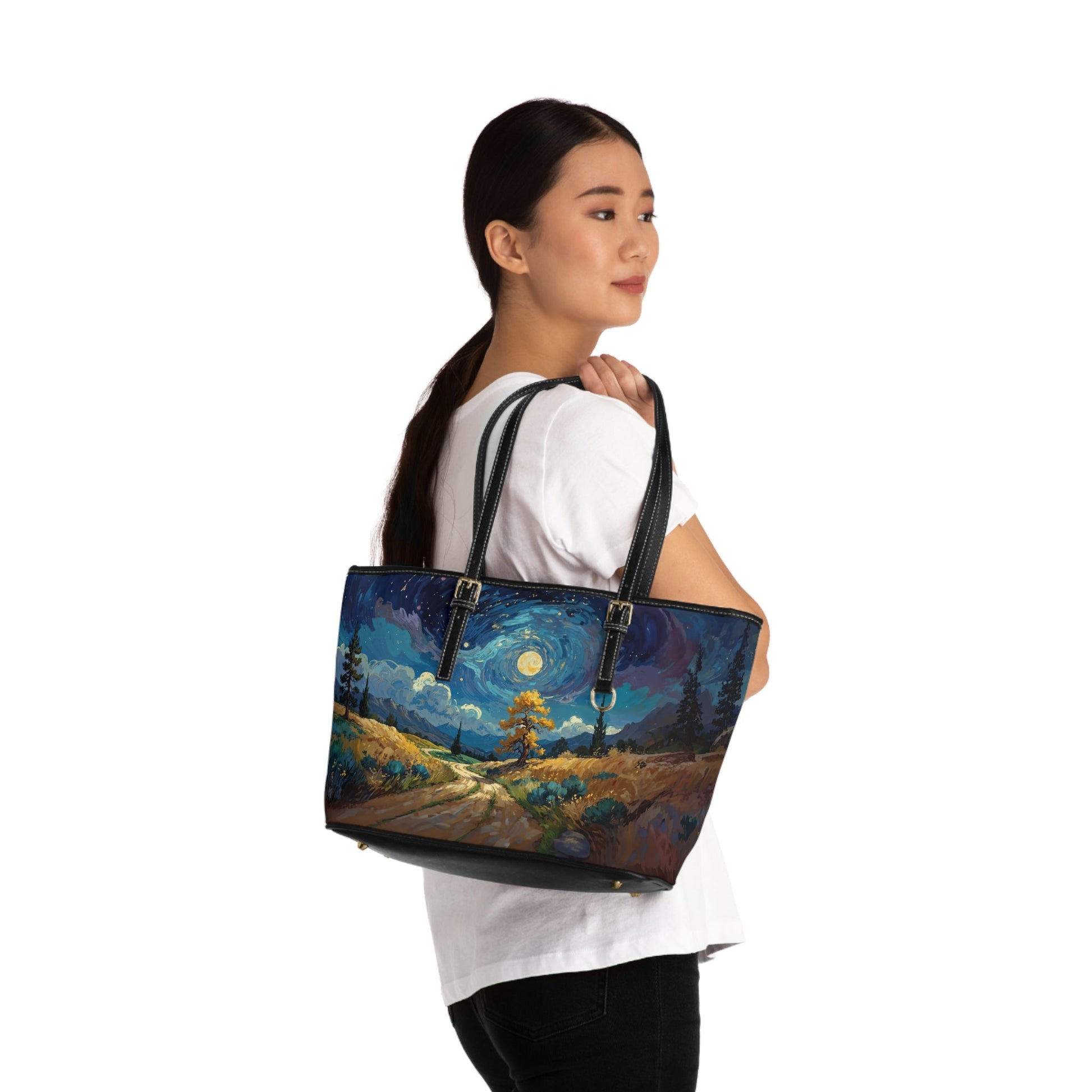 PU Leather Shoulder Bag - Vincent Van Gogh Style - LucyKay store