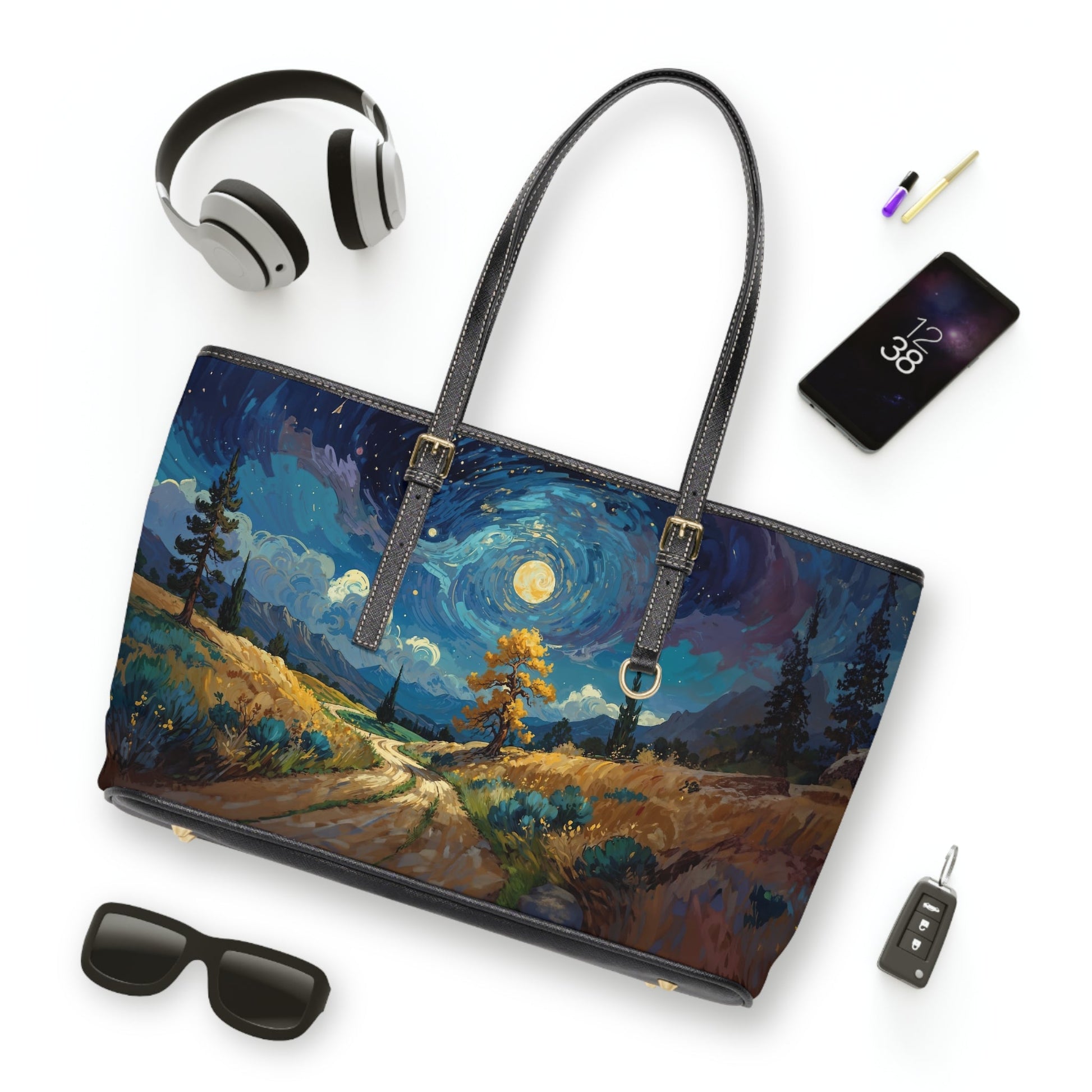 PU Leather Shoulder Bag - Vincent Van Gogh Style - LucyKay store