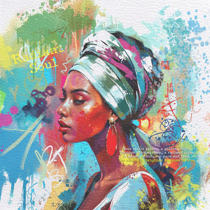 PU Leather Tote Bag with Vibrant Woman Portrait - LucyKay store