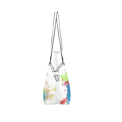 PU Leather Tote Bag with Vibrant Woman Portrait - LucyKay store