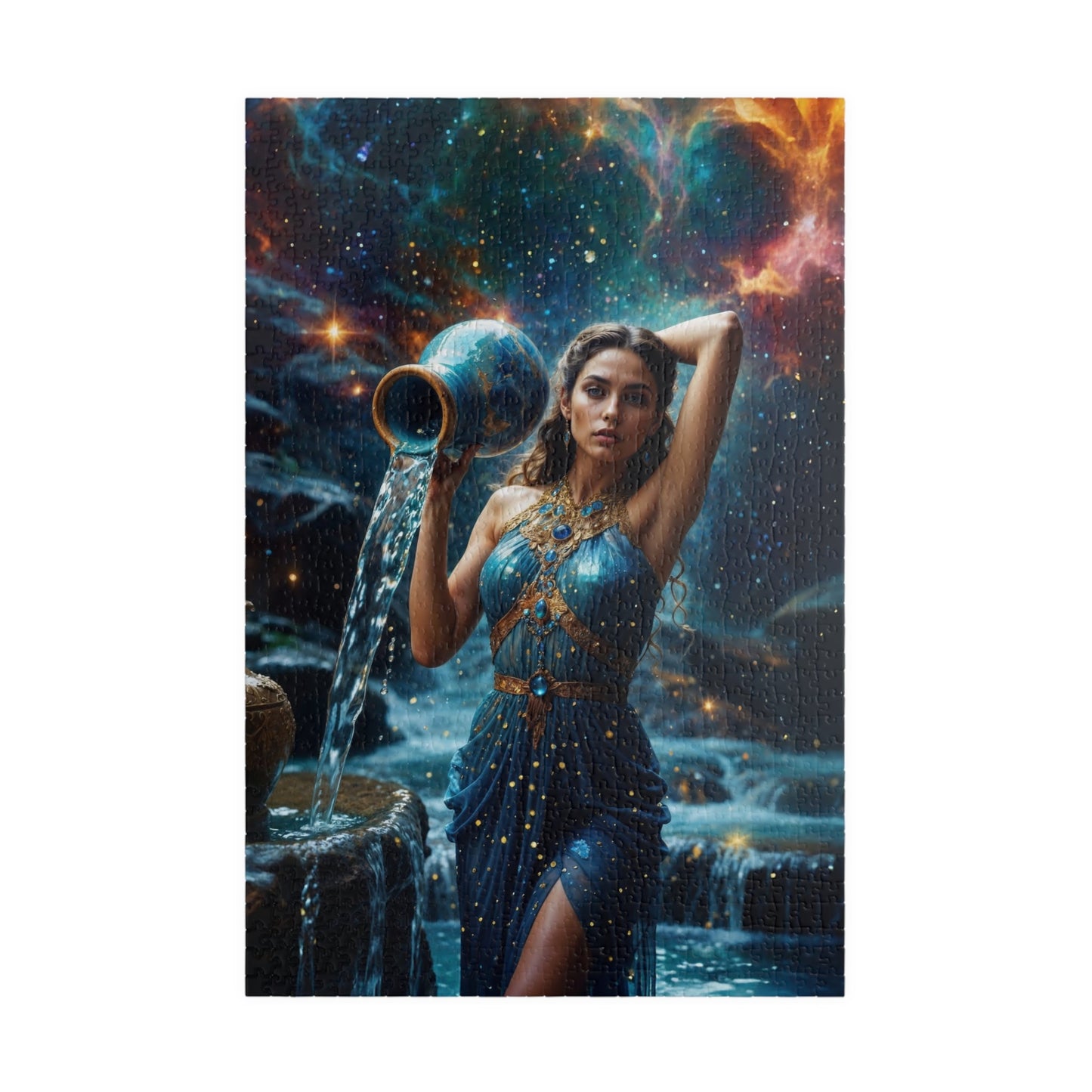 Puzzle - Aquarius Zodiac Artwork - LucyKay store