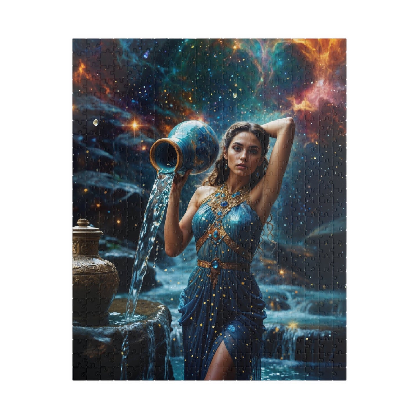 Puzzle - Aquarius Zodiac Artwork - LucyKay store