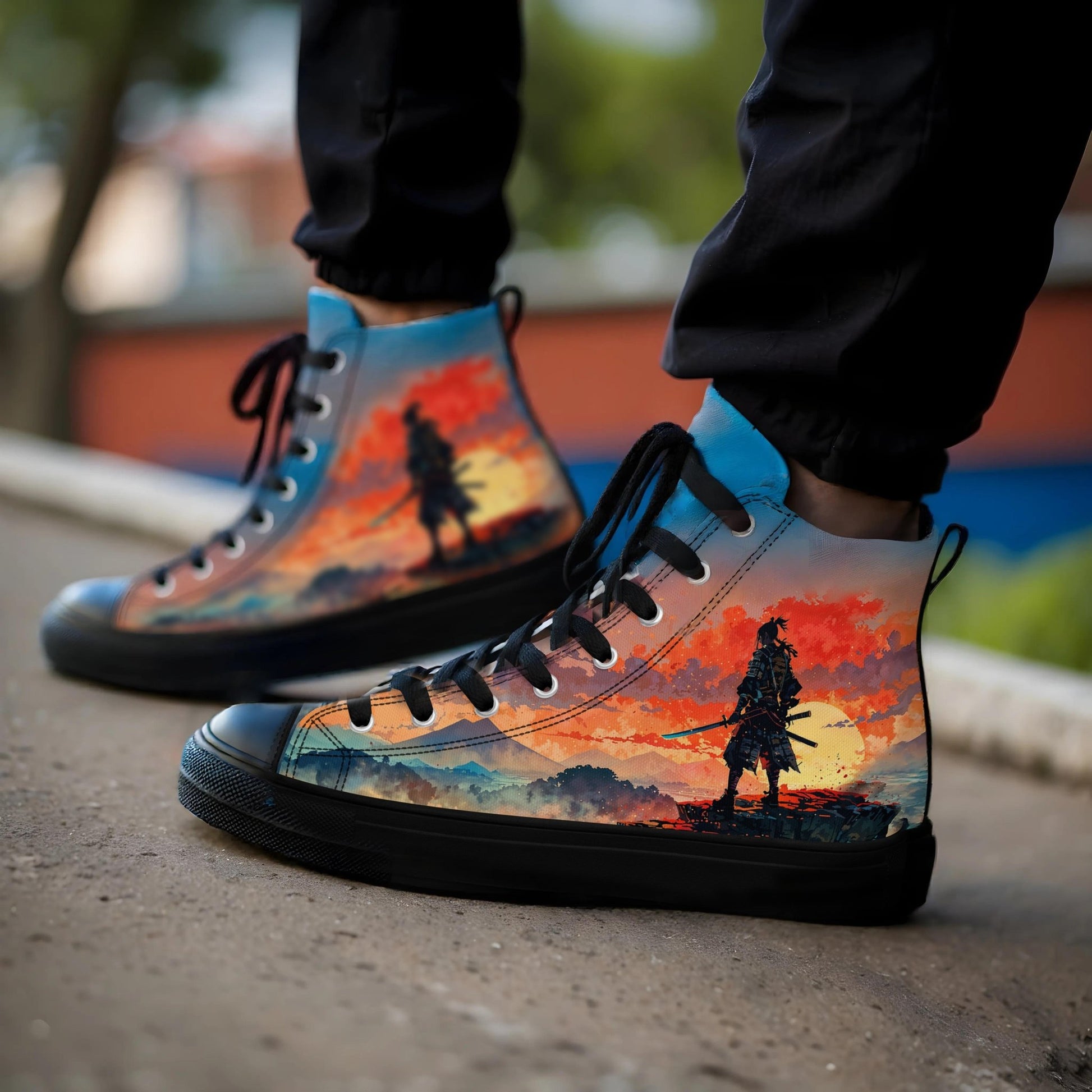 Men’s high top canvas shoes - Samurai - LucyKay store