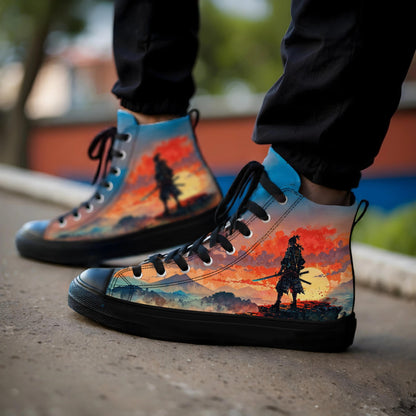 Men’s high top canvas shoes - Samurai - LucyKay store