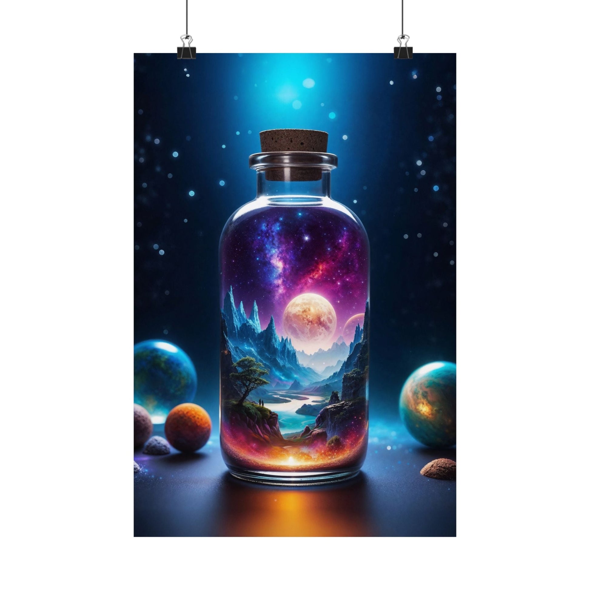 Satin Poster - Cosmic Fantasy Art - LucyKay store