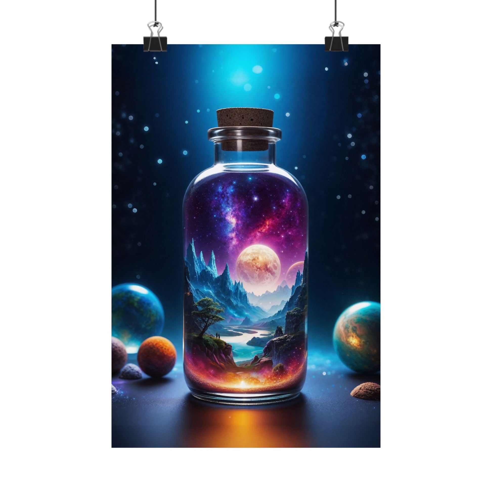 Satin Poster - Cosmic Fantasy Art - LucyKay store