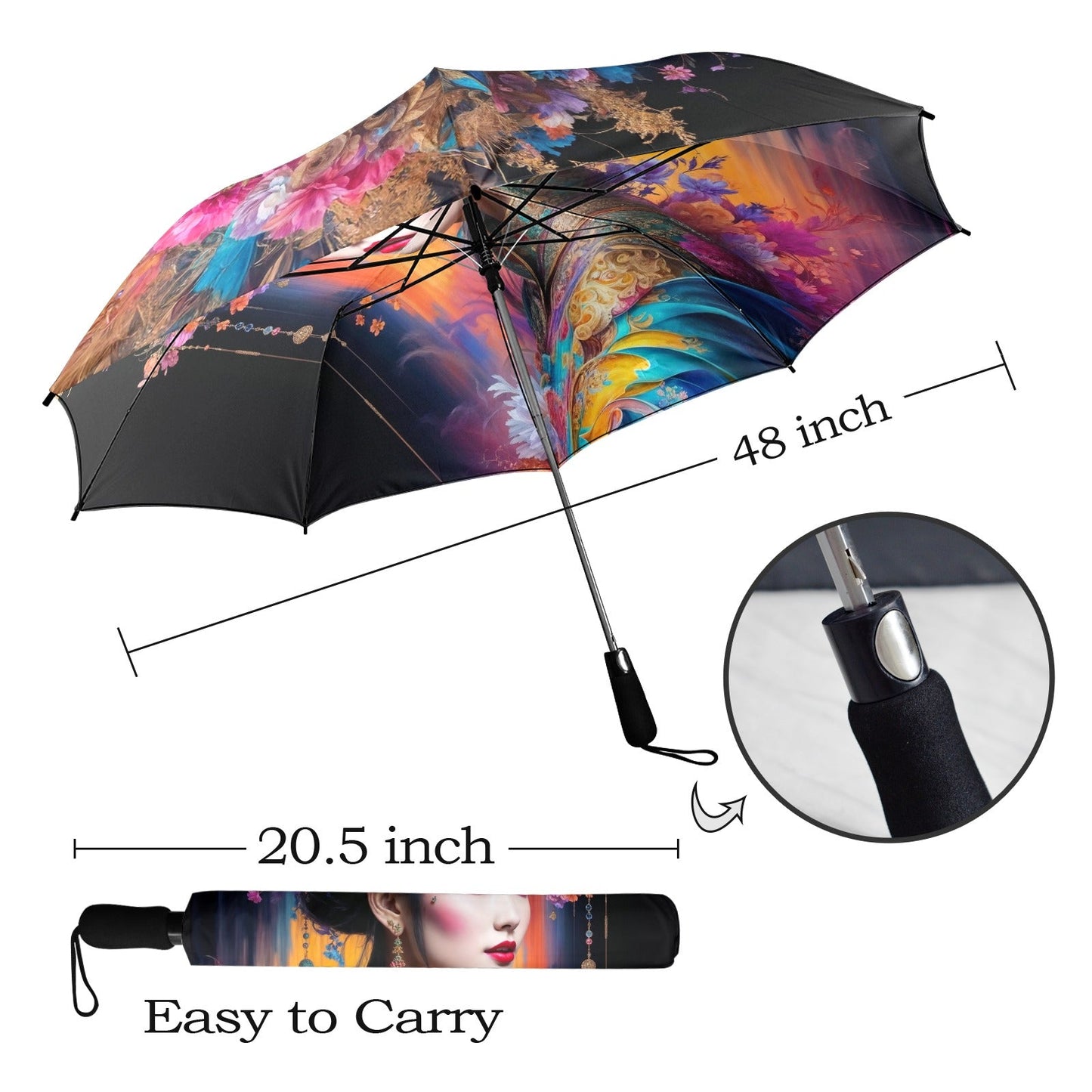 Semi - Automatic Foldable Umbrella - LucyKay store