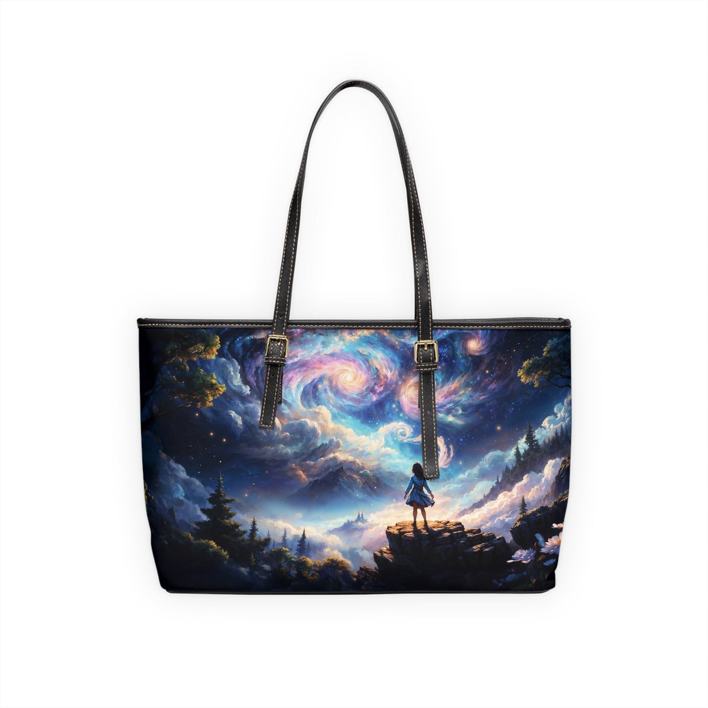 Shoulder Bag - Dreamy Landscape Painting with Little Girl - LucyKay store