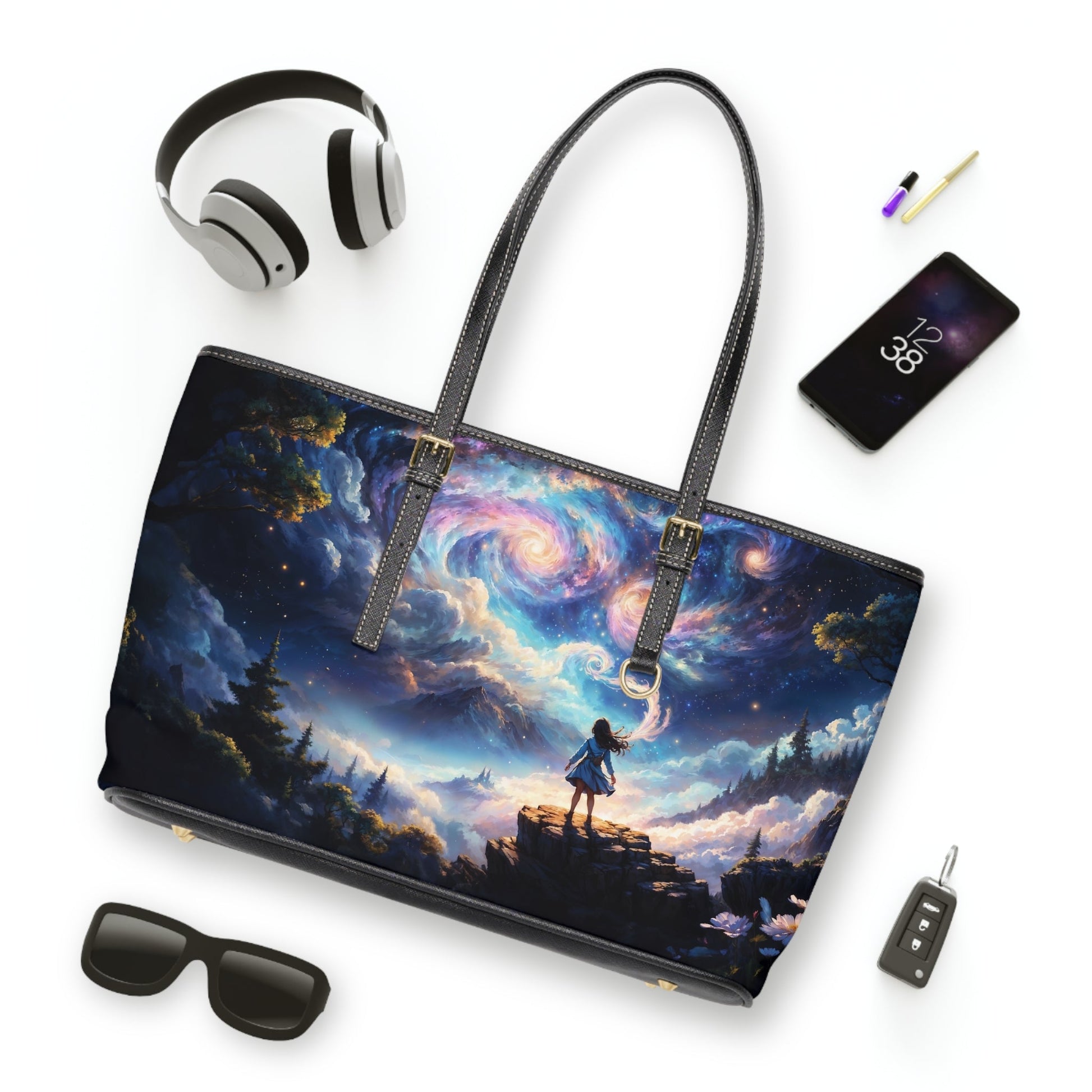 Shoulder Bag - Dreamy Landscape Painting with Little Girl - LucyKay store