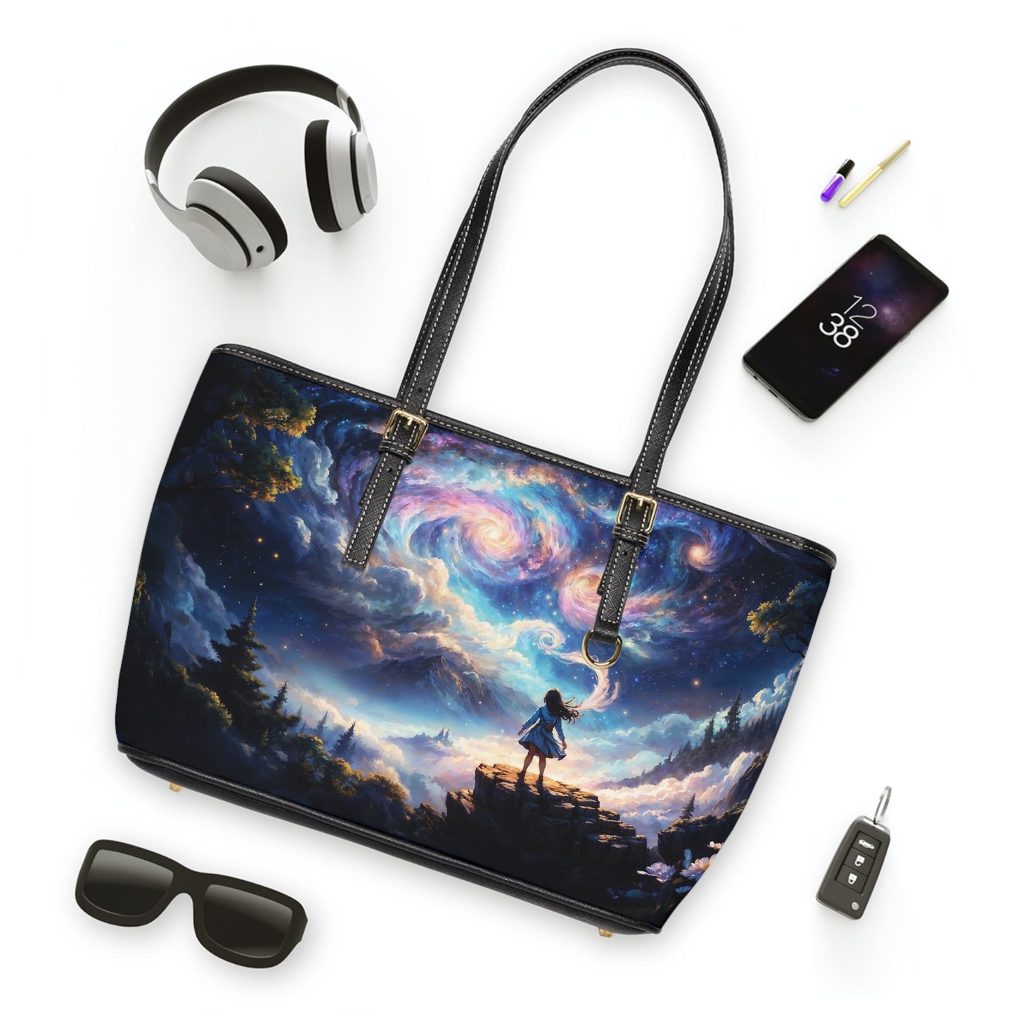 Shoulder Bag - Dreamy Landscape Painting with Little Girl - LucyKay store