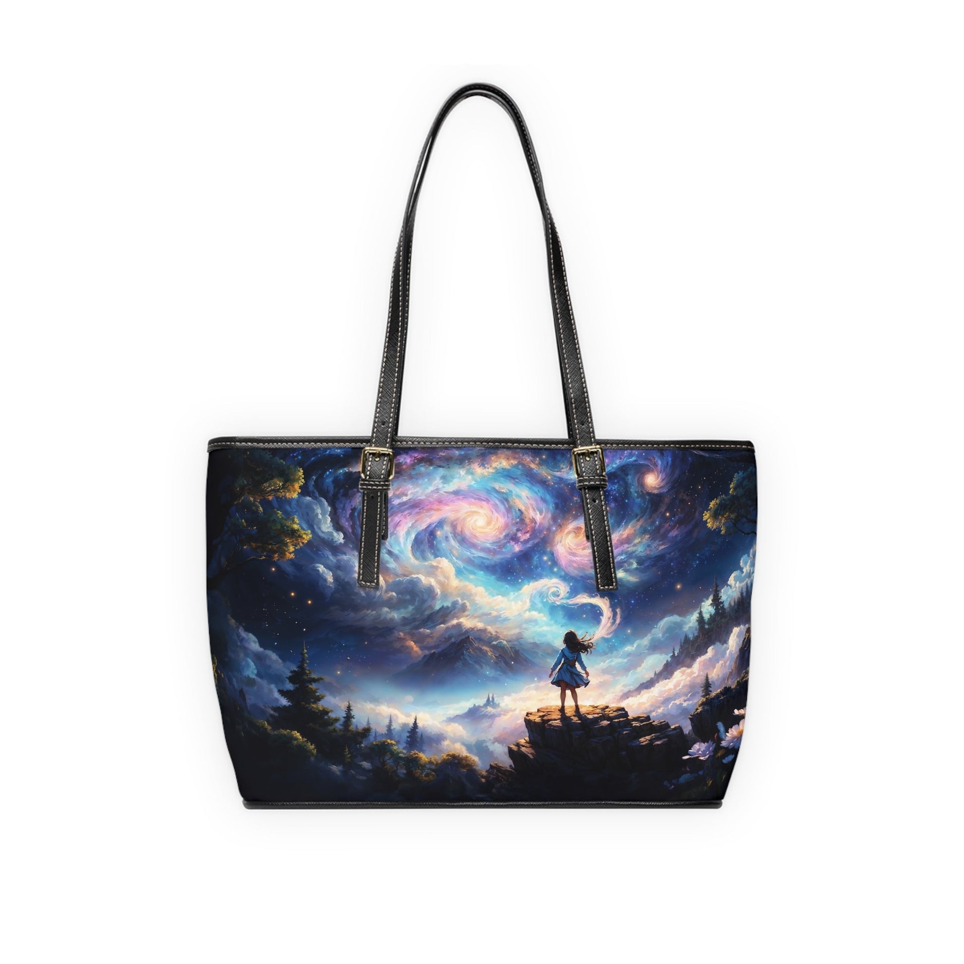 Shoulder Bag - Dreamy Landscape Painting with Little Girl - LucyKay store