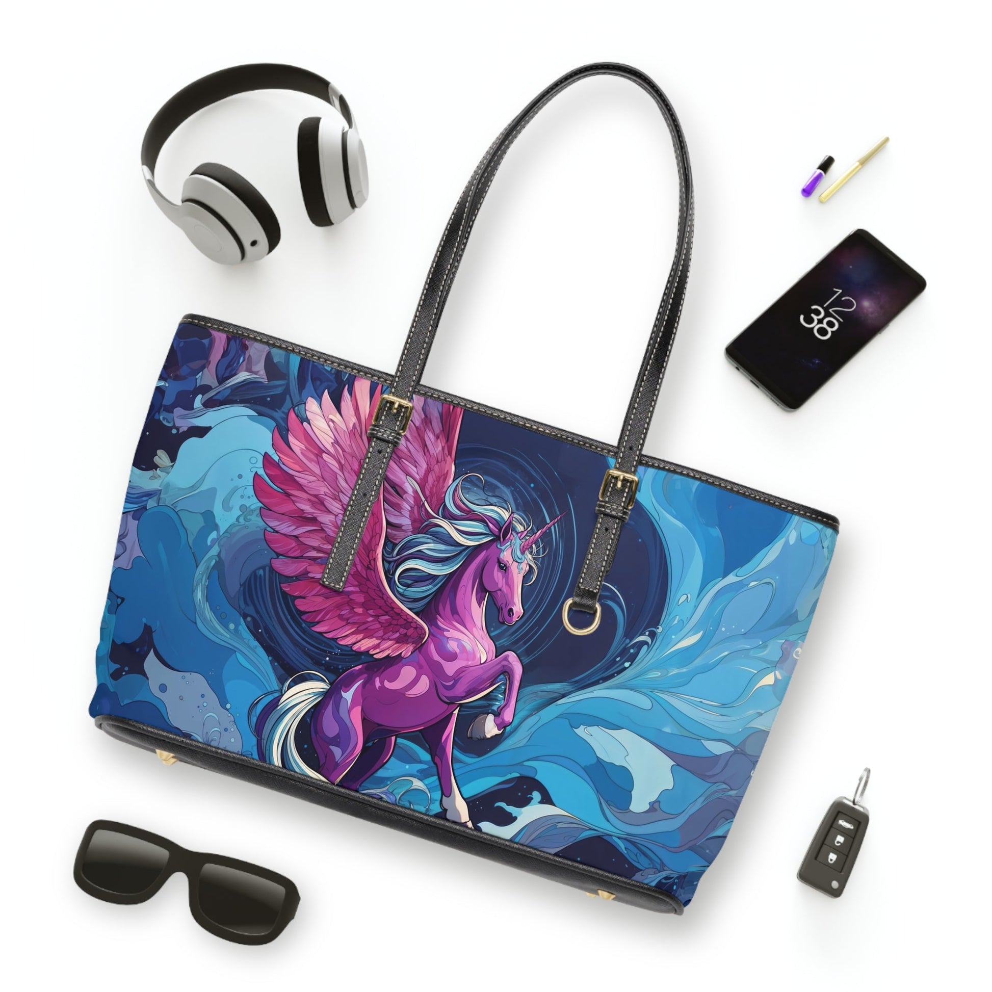 Shoulder Bag - Dreamy Pink Unicorn Illustration - LucyKay store