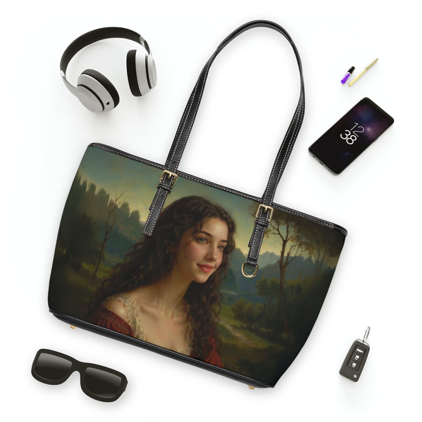 Shoulder Bag - Renaissance Style Mysterious Woman Painting - LucyKay store