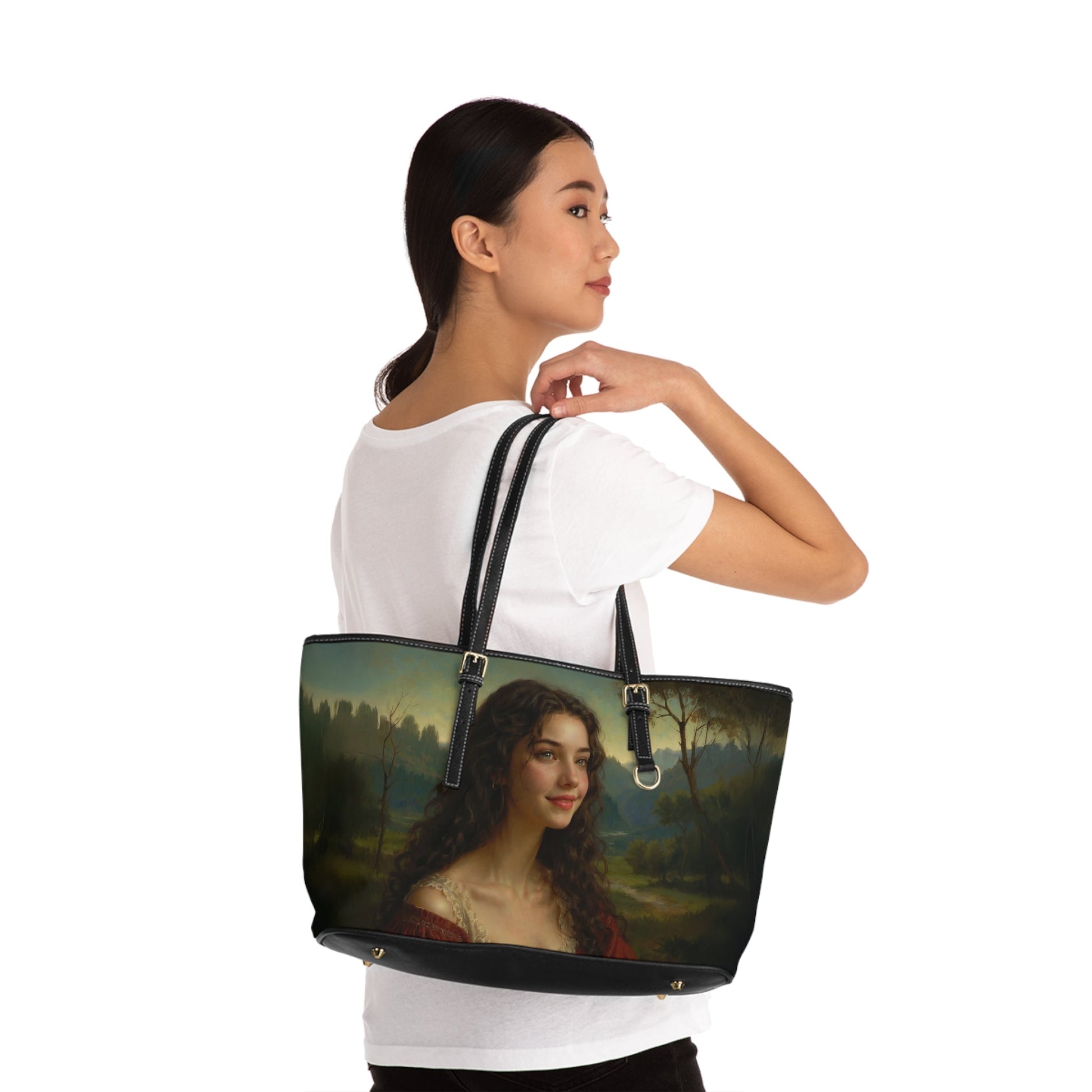 Shoulder Bag - Renaissance Style Mysterious Woman Painting - LucyKay store