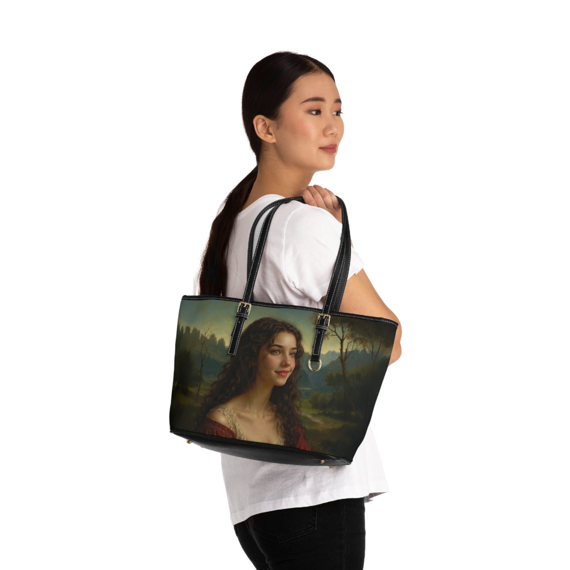 Shoulder Bag - Renaissance Style Mysterious Woman Painting - LucyKay store