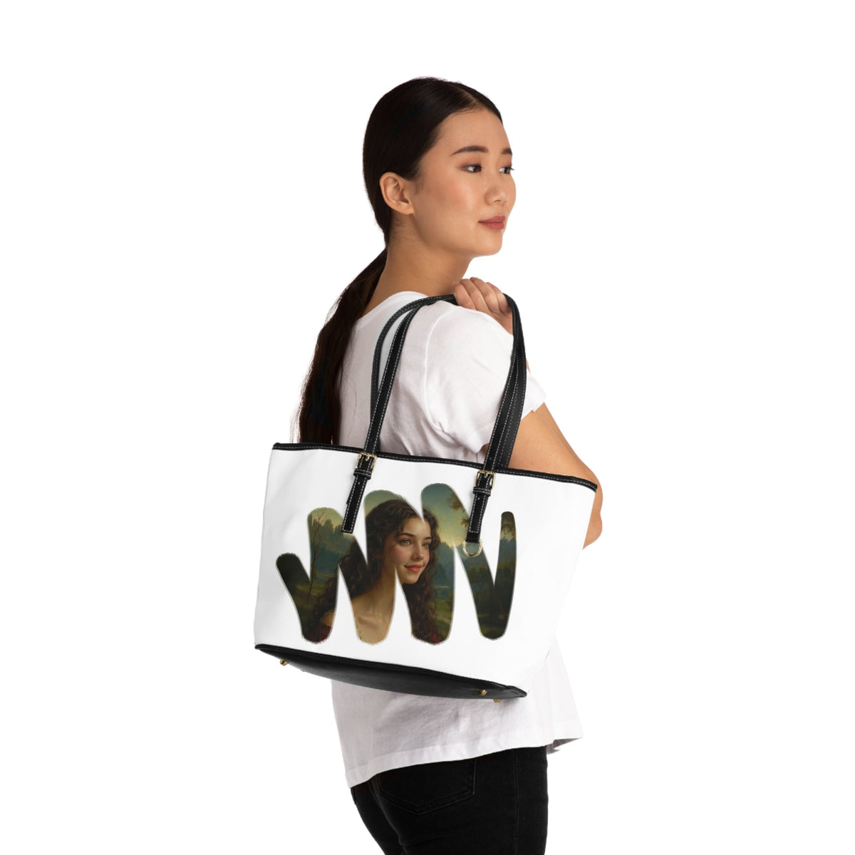 Shoulder Bag - Renaissance Style Painting of Mysterious Woman - LucyKay store