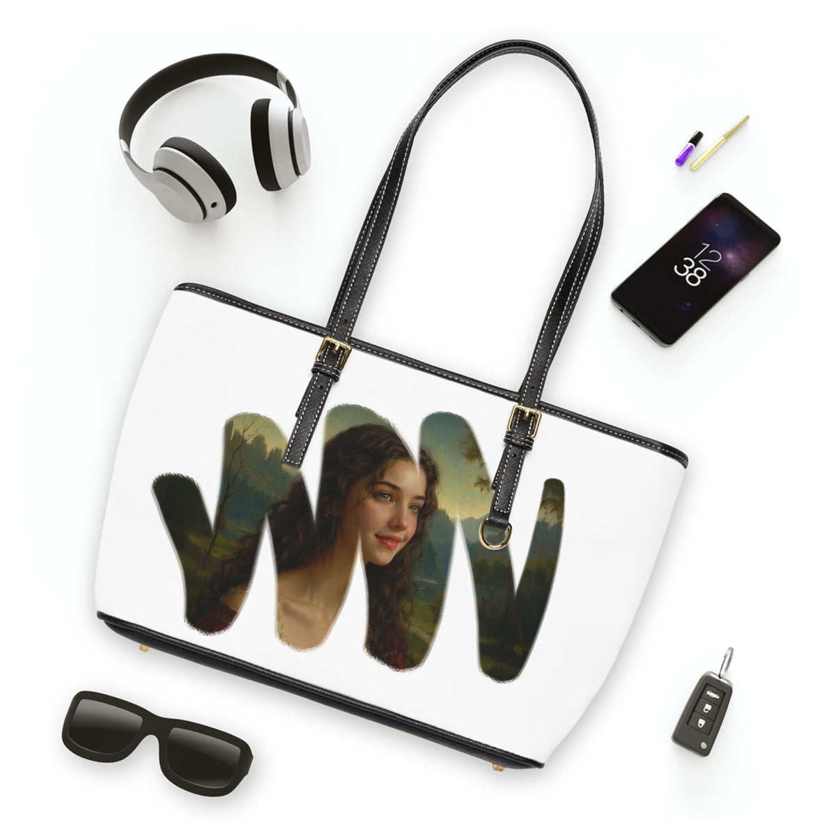 Shoulder Bag - Renaissance Style Painting of Mysterious Woman - LucyKay store