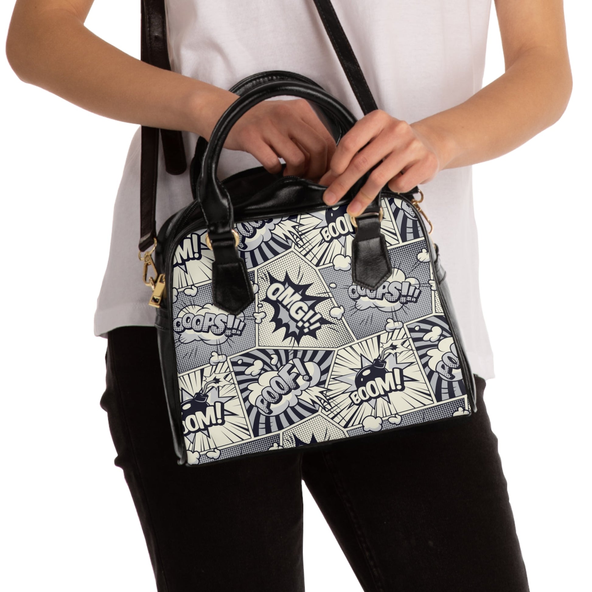 Shoulder Handbag - Comic book Pattern - LucyKay store