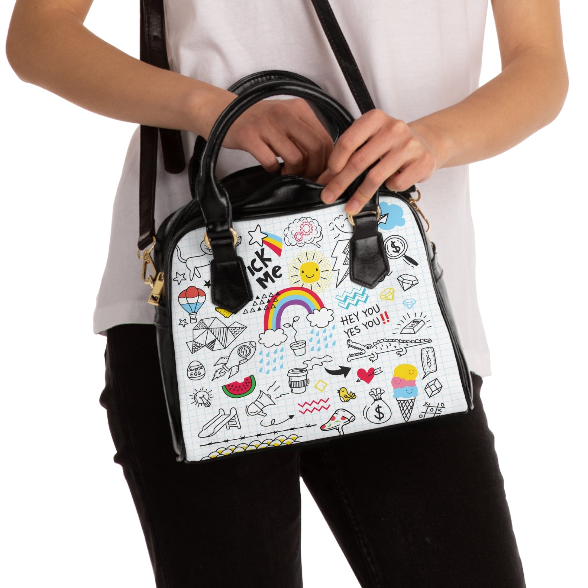Shoulder Handbag - Doodles - LucyKay store