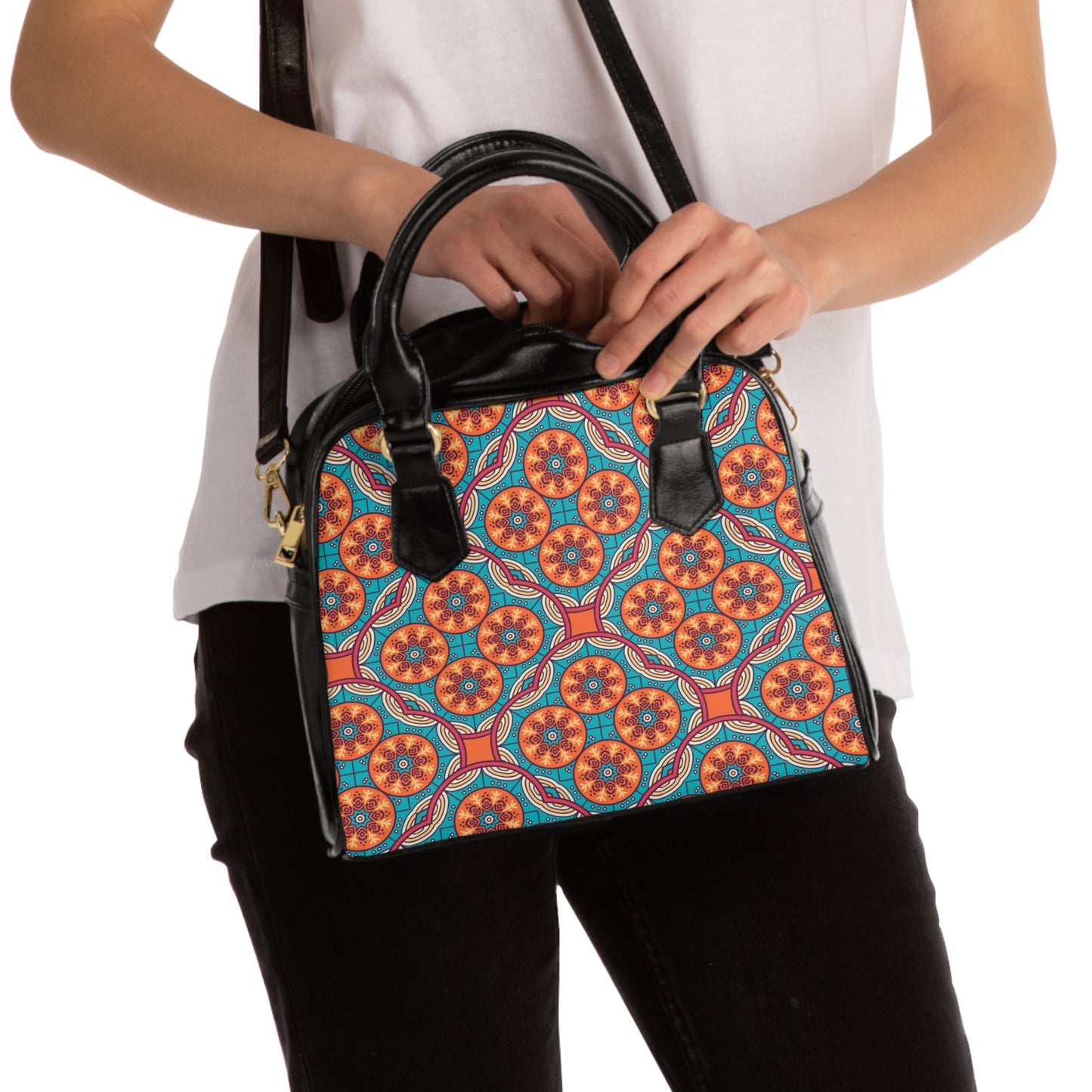 Vibrant Patterned Small Shoulder Handbag - LucyKay store