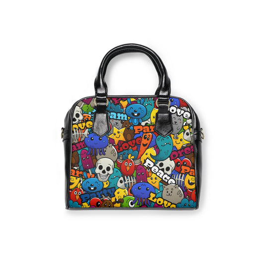 Cartoon Pop Art Shoulder Bag - Double - Sided Print - LucyKay store