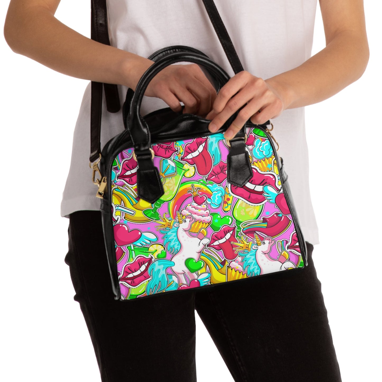 Shoulder Handbag - Unicorn Pattern - LucyKay store