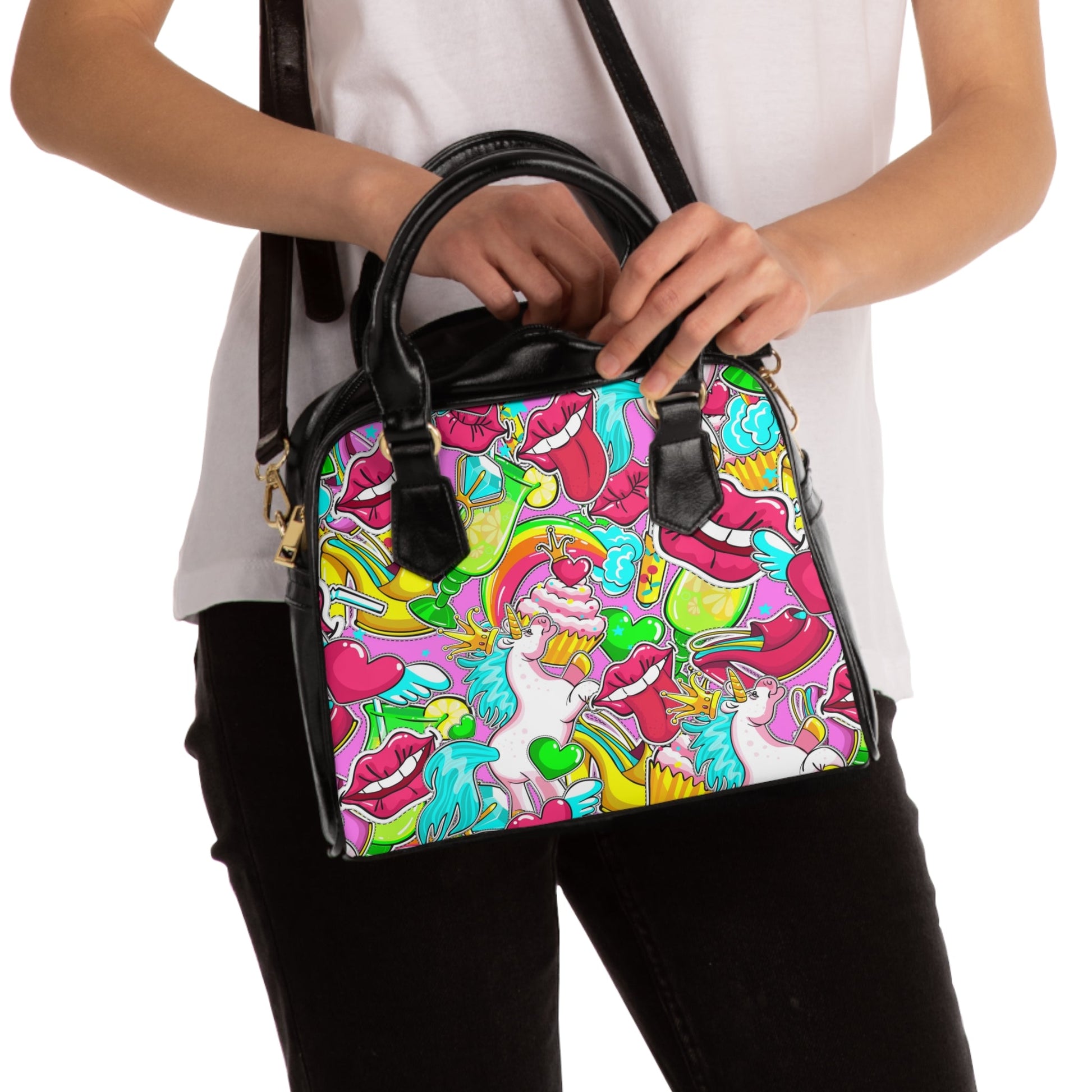 Shoulder Handbag - Unicorn Pattern - LucyKay store