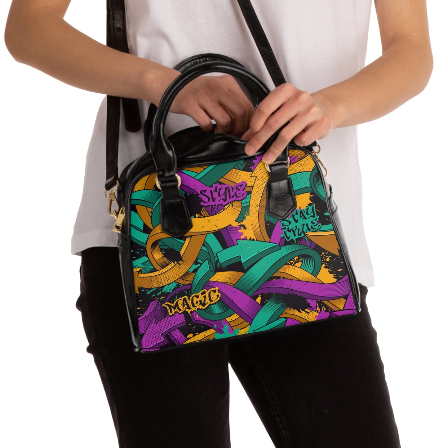 Shoulder Handbag - Urban Graffiti Chic - LucyKay store