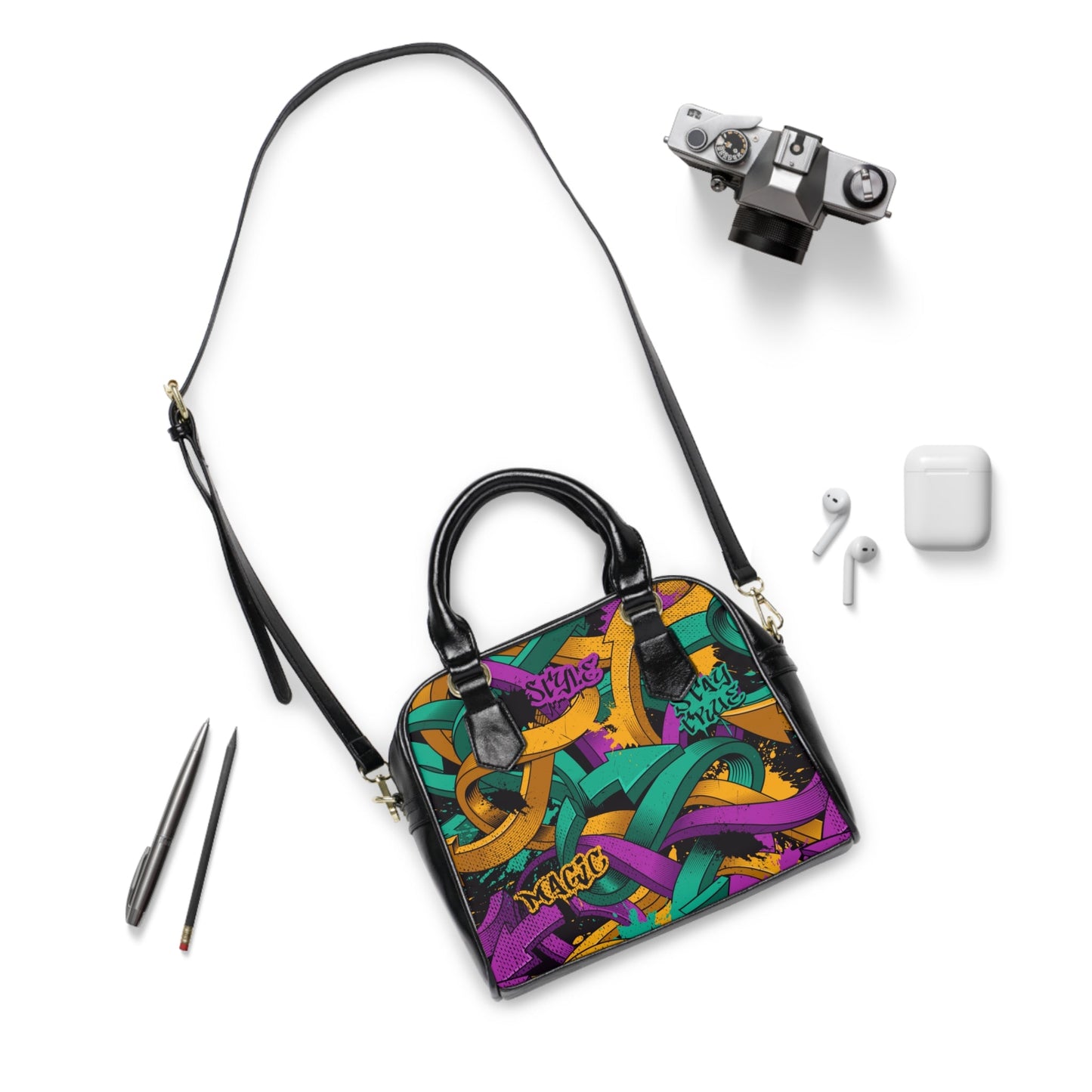 Shoulder Handbag - Urban Graffiti Chic - LucyKay store
