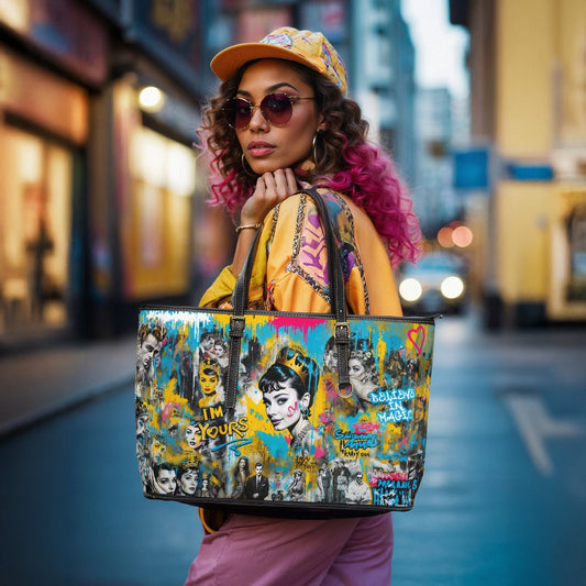 PU Leather Shoulder Bag - Audrey Hepburn - LucyKay store