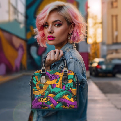 Shoulder Handbag - Urban Graffiti Chic - LucyKay store