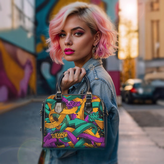 Shoulder Handbag - Urban Graffiti Chic - LucyKay store