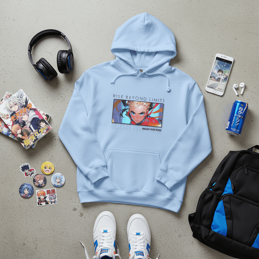 Legends Anime Collage Hoodie | Rise Beyond Limits Graphic Sweatshirt - LucyKay store