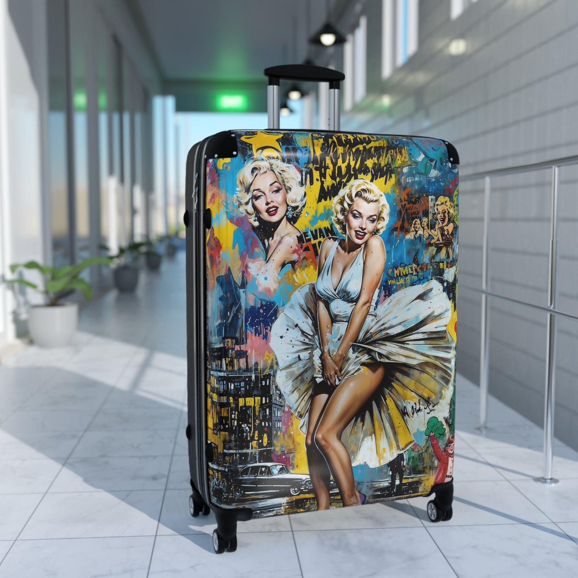 Marilyn Monroe Suitcase - Pop Art Travel Luggage - LucyKay store