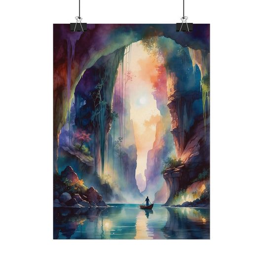 Dreamy Skies Watercolor Poster - Textured Matte Art Print - LucyKay store