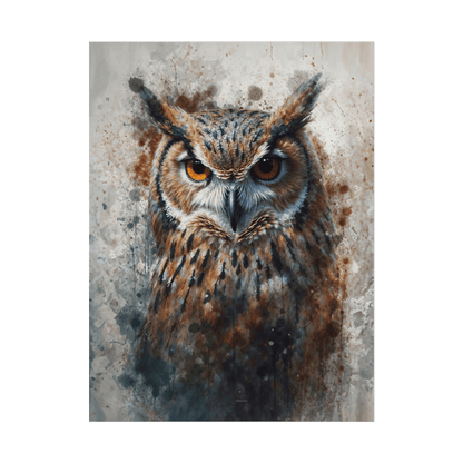 Textured Watercolor Matte Posters - Watercolor Owl Illustration - LucyKay store