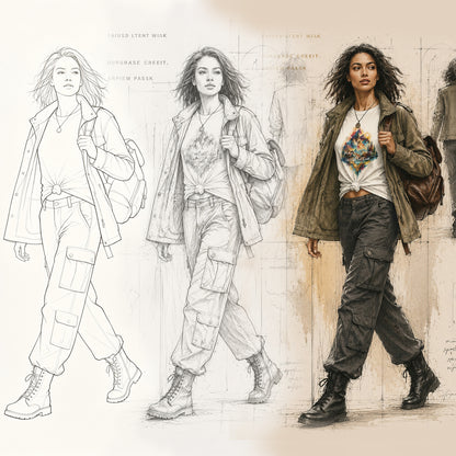 Urban Streetwear Fashion Illustration Bundle