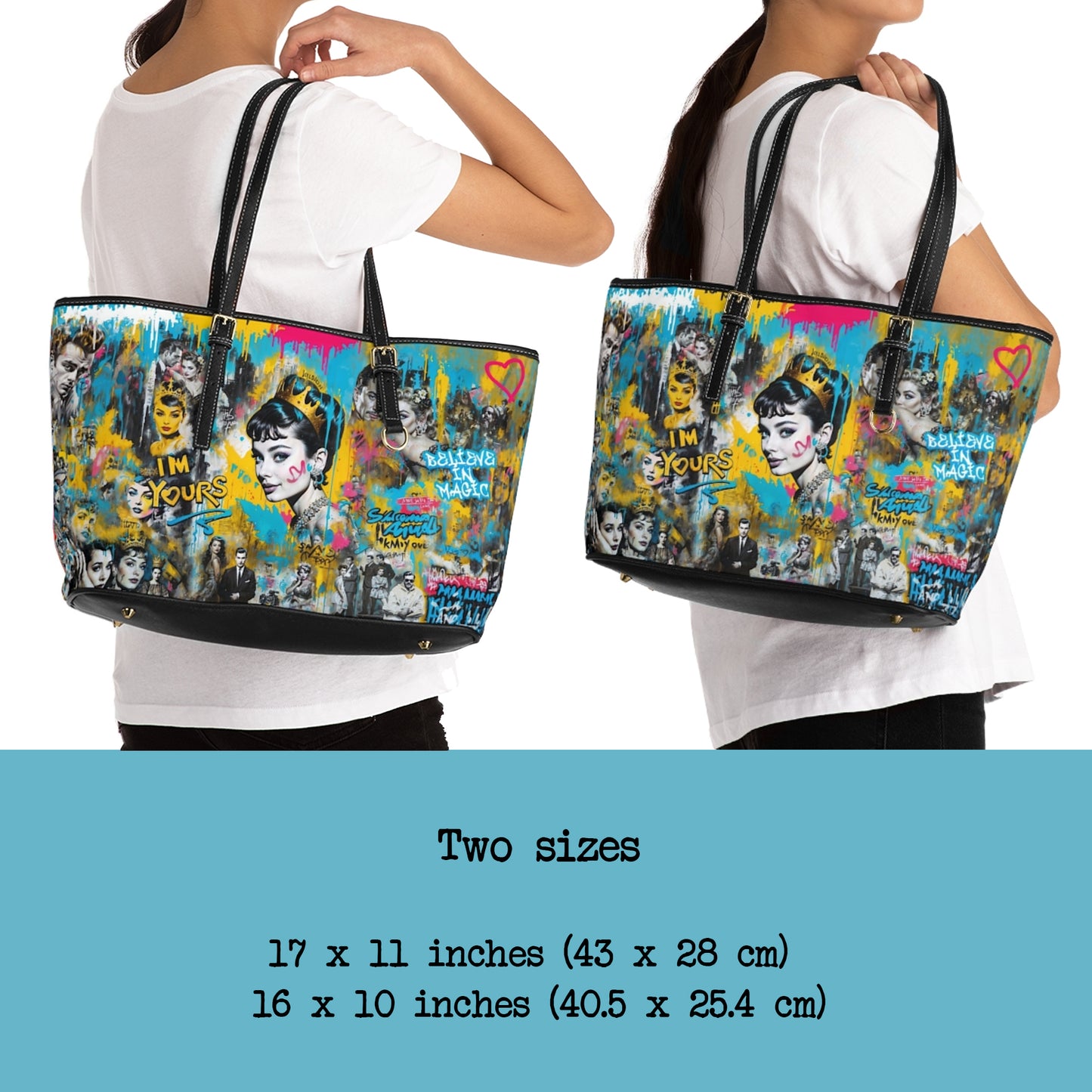 PU Leather Shoulder Bag - Audrey Hepburn - LucyKay store