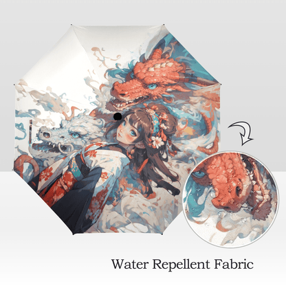 Umbrella - Semi - Automatic Foldable, Anime Fantasy Illustration - LucyKay store