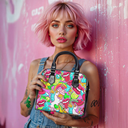 Shoulder Handbag - Unicorn Pattern - LucyKay store