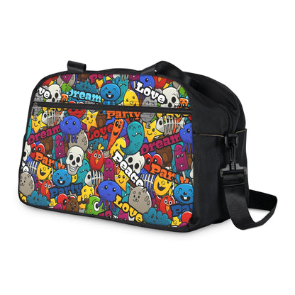 Unisex Fitness Handbag - Playful Doodle - LucyKay store