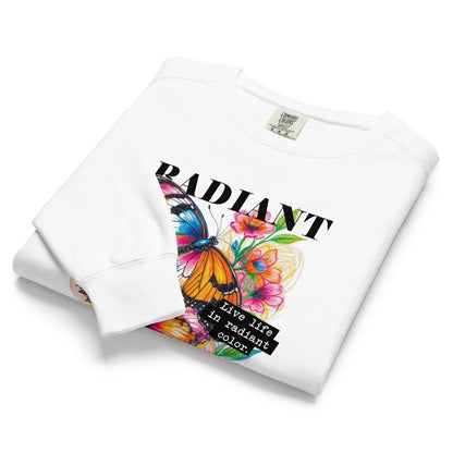 Colorful Floral Butterfly Crewneck Sweatshirt with Positive Quotes - LucyKay store