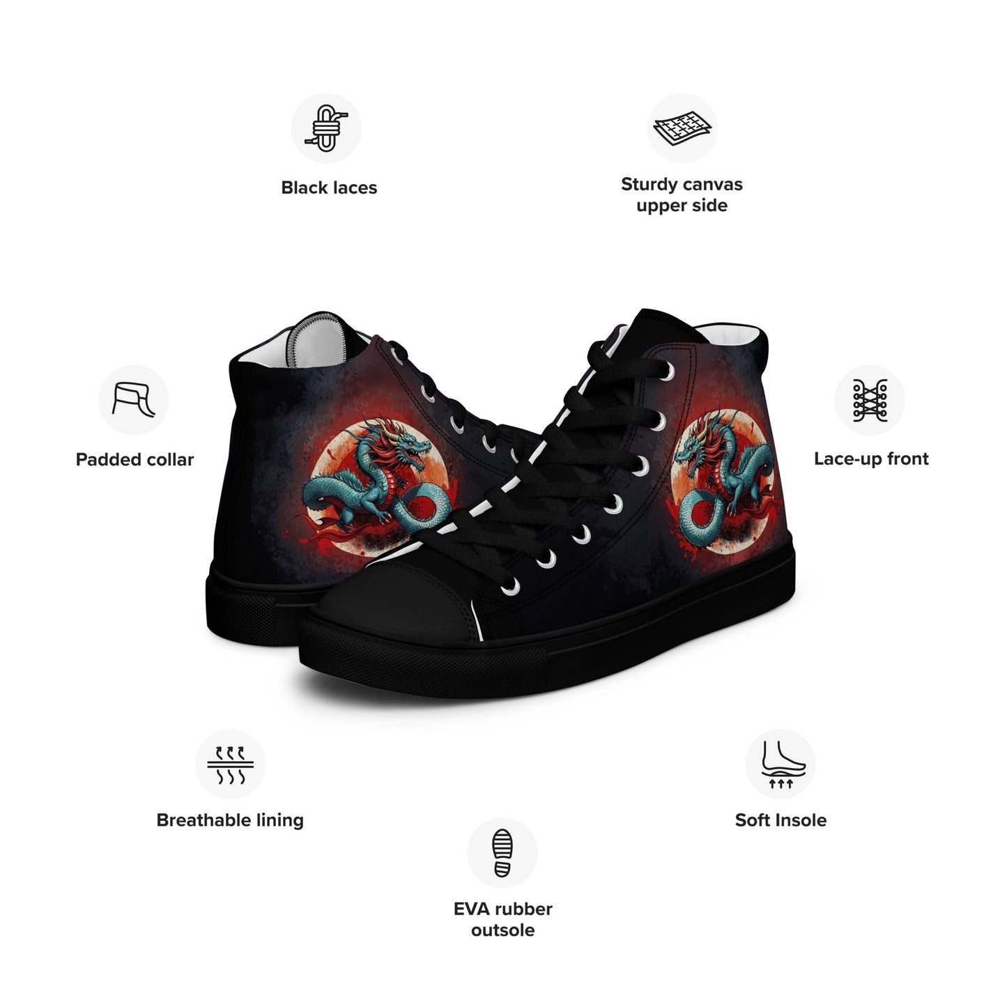 Unisex high top canvas shoes - LucyKay store