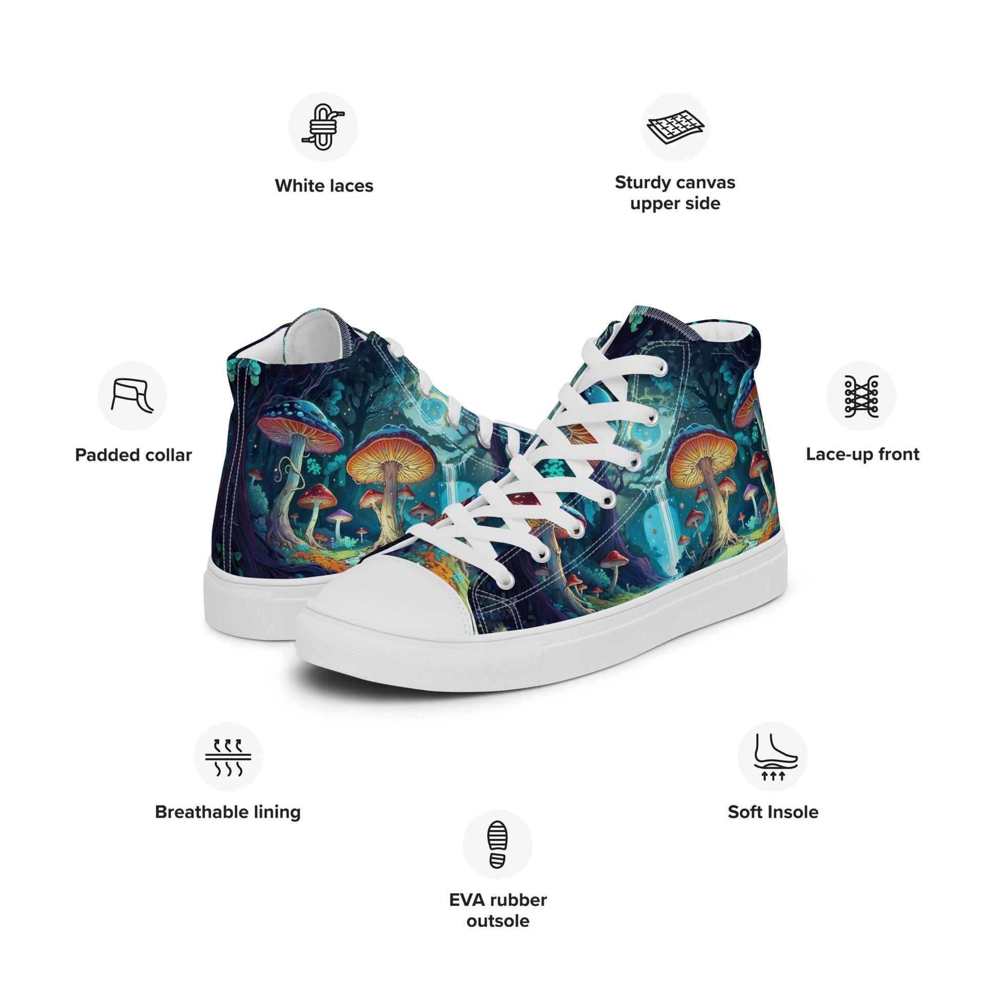 Unisex high top canvas shoes - LucyKay store